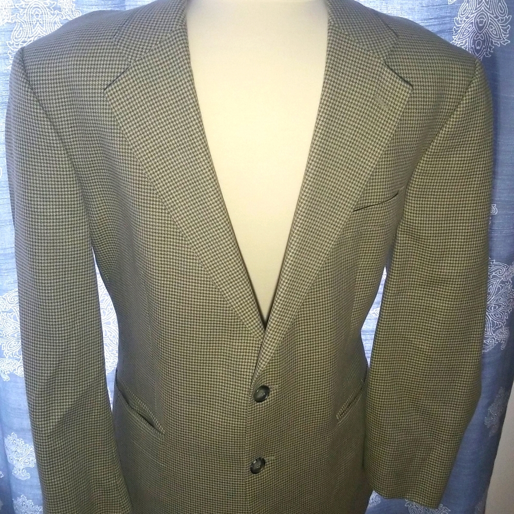 Brooks Brothers 346 42R Wool Silk Mini Houndstooth